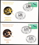 Deutschland  1974  2 Werte auf  2 FDC  Fußball WM  (12)