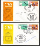 Deutschland  1974  4 Werte auf  2 FDC  Fußball WM  (5)