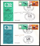 Deutschland  1974  4 Werte auf  2 FDC  Fußball WM  (6)