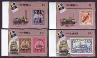 Gambia  1999  4 Werte  **  IBRA / Loks / Schiffe