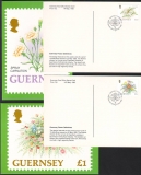 Preview: GB - Guernsey  1992  10 Werte auf 10 MK  Frühlingsblumen