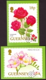 GB - Guernsey  1997  2 Werte auf 2 MK  Rose / Freesie