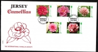 GB - Jersey  1995  5 Werte auf 1 FDC  Kamelienzüchtungen
