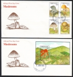Grenada  1991  2 Briefe mit 4 W. + 1 Bl.  Pilze