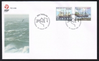 Grönland  1998  2 Werte auf 1 FDC  Segelschiffe
