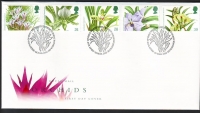 Großbritanien  1993  5 Werte auf 1 FDC  Orchideen