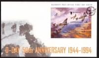 Guernsey  1994  1 Block auf 1 FDC  Kampfflugzeuge