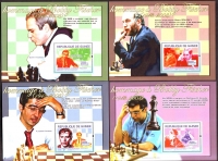 Guinea  2008  4 W. + 4 Bl.  **  Schach  "Bobby Fischer"