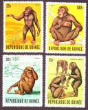 Guinea  1969  4 Werte  **  Heimische Affen