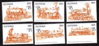 Guyana  1999  6 Werte  **  Eisenbahnen