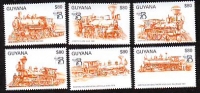 Guyana  1999  6 Werte  **  Eisenbahnen