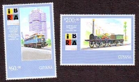 Guyana  1999  2 Werte  **  Lokomotiven