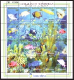 Honduras  1998  20 Werte  **  KLB  Meerestiere im Korallenriff