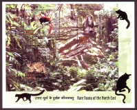 Indien  2009  1 Block  **  Panda / Langur / Marmorkatze