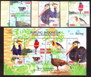 Indonesien  2009  6 W. + 1 Bl.  **  Vögel des Regenwaldes