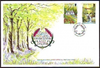 GB - Insel Man  1999  2 Werte auf  1 FDC  Nationalpark