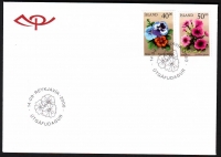 Island  2000  2 Werte auf 1 FDC  Sommerblumen