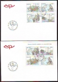 Island  2000  4 W. + 1 Bl. auf  2 FDC  Entdeckung Amerika / Schiffe