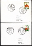 Italien  1983  2 Briefe mit je 2 Pilzsonderstempel  gelaufen