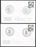 Italien  1991  2 Briefe mit je 2 Pilzsonderstempel  gelaufen