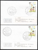 Italien  1991  2 Briefe mit je 2 Pilzsonderstempel  gelaufen