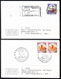 Italien  1992  2 Briefe mit 3 Pilzsonderstempel  gelaufen