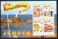 GB - Jersey  1990  1 Block  **  Tourismus / Pilze