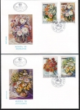 Jugoslawien  1993  4 Werte auf 2 FDC  Blumensträuße