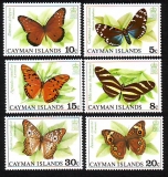 Kaiman - Inseln  1977  6 Werte  **  Schmetterlinge