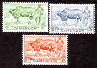 Kamerun  1946  3 Werte  **  Rinder