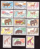 Kamerun  1962  15 Werte  **  Wildtiere  FM