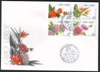 Kap Verde  1993  4 Werte auf 1 FDC  Blumen