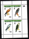 Karelien  1997  4 Werte  **  KLB  Greifvögel  WWF