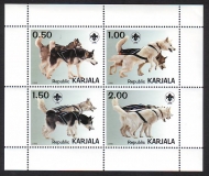 Karjala  1998  4 Werte  **  KLB  Schlittenhunde