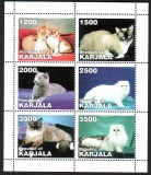 Karjala  1998  6 Werte  **  KLB  Hauskatzen