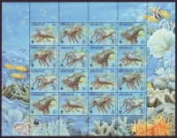 Kiribati  1998  16 Werte  **  KLB  Kiribati-Languste  WWF