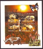 Kongo - Zaire  1997  4 Werte  **  KLB  Spitzmaulnashorn