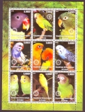Kongo  2003  9 Werte  **  KLB  Papageien