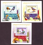 Preview: Kongo (Kinshasa)  2011  3 W. + 1 KLB + 3 Bl.  **  Singvögel und Insekten