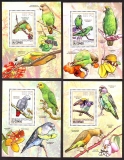 Preview: Kongo (Kinshasa)  2012  4 W. + KLB + 4 Bl.  **  Großpapageien