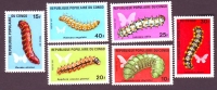 Kongo (Kinshasa)  1971  6 Werte  **  Heimische Raupen