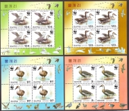 Korea - Nord  2004  16 Werte  **  4 KLB  A  Schwanengans  WWF