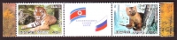 Korea - Nord  2005  2 Werte  **  ZD  Sibirischer Tiger / Zobel