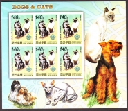 Korea - Nord  2006  6 Werte  **  B  KLB + ZF 1  Hunde und Katzen