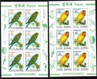 Korea - Nord  2008  24 Werte  **  4 KLB  B  Papageien