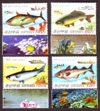 Korea - Nord  2009  4 Werte  **  Küstenfische / Fischfangschiffe
