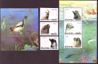 Korea - Nord  1994  6 W. + 1 Bl.  **  Robben / Seebär / Seehunde