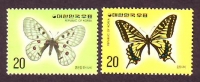 Korea - Süd  1976  2 Werte  **  Schmetterlinge