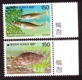 Korea - Süd  1997  2 Werte  **  Heimische Fische