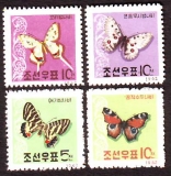 Korea - Nord  1962  4 Werte  **  Schmetterlinge